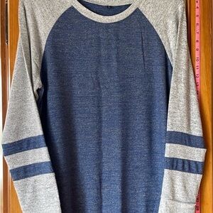 Blue and Gray Women's Sweatshirt